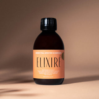 Elixiré liposomski vitamin B kompleks – tekoča oblika za hitro absorpcijo in podporo energiji ter odpornosti.